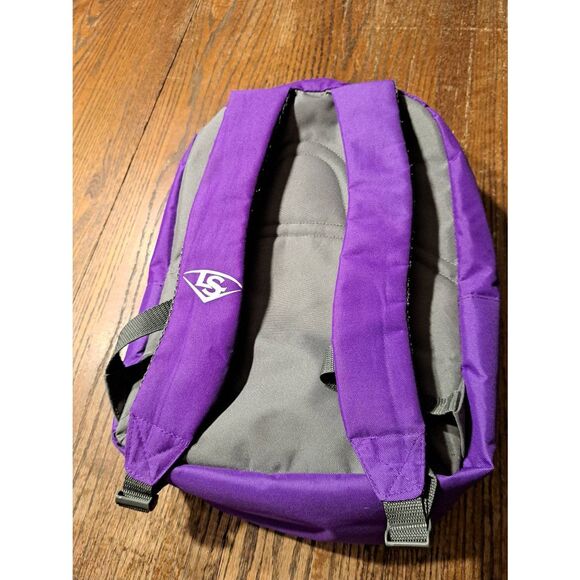Louisville Slugger Purple Gray 16" Softball Baseball Backpack Bag w/ Bat Holders - Picture 2 of 3